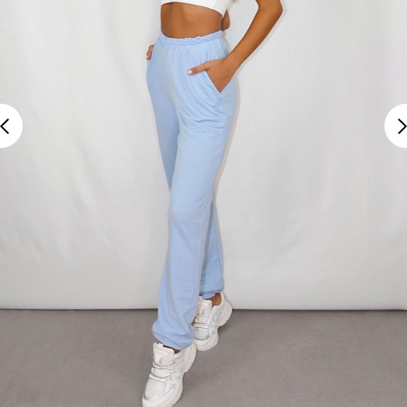 Missguided Pants - Misguided baby blue tall joggers